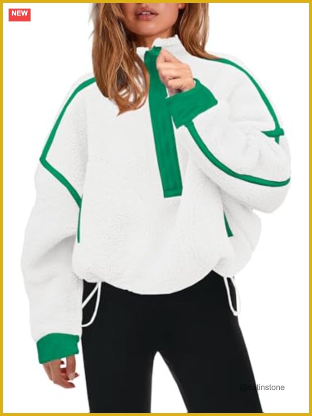 Panadila Womens Half Zip Fleece Pullover Sherpa Jacket